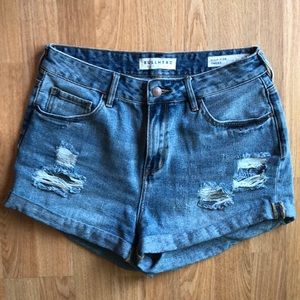 High-rise jean shorts